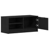 vidaXL TV Cabinet Black Oak 31.50 x 13.78 x 14.37 in Engineered Wood