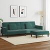 vidaXL Sofa Bed Dark Green Velvet (100% polyester), wood, plastic, foam