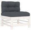 vidaXL Garden Lounge Set White, Anthracite