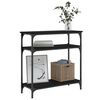 vidaXL Console Table Black Engineered Wood 29.5 in Length