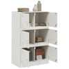 vidaXL Sideboard White Cold-rolled steel Medium Storage Cabinet
