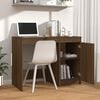 vidaXL Desk Brown Oak Engineered Wood Desk Rectangular Contemporary