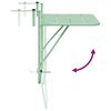 vidaXL Hanging Balcony Table Multicolor 2 60 x 39 x 65 cm Steel