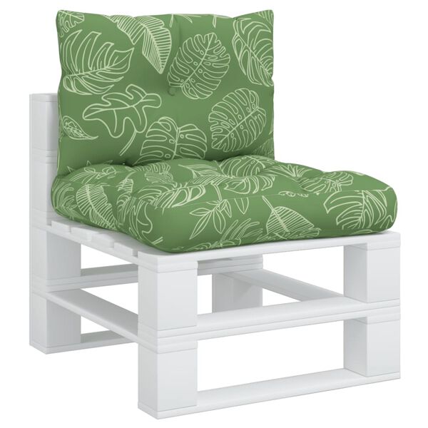 vidaXL Pallet Cushion Leaf Pattern Oxford fabric Standard