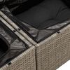 vidaXL Garden Sofa Set Grey PE Rattan Large UV-resistant materials