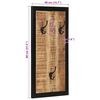 vidaXL Coat Rack Natural mango wood, black Solid mango wood, iron Medium