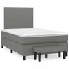 vidaXL Box Spring Bed Dark grey, White