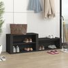 vidaXL Shoe Cabinet Black Engineered wood Medium Shoe Cabinet