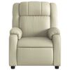 vidaXL Massage Recliner Chair Cream Faux leather, wood, metal, foam