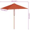 vidaXL Garden Parasol Terracotta
