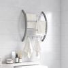 vidaXL Towel Rack with Hooks Silver 22"x6.3"x28.3" Aluminum