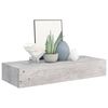 vidaXL Drawer Shelf Set of 2 Concrete Grey MDF 23.6 x 9.3 x 3.9 in
