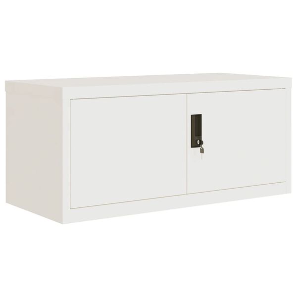 vidaXL File Cabinet White 35.4x15.7x94.5" Steel