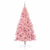 vidaXL Artificial Pre-lit Christmas Tree with 300 LEDs Pink 94.5" PVC
