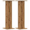 vidaXL Plant Stands 2 pcs Artisian Oak 11.8x11.8x37.4" Engineered Wood