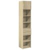 vidaXL Slim Storage Cabinet Sonoma Oak Engineered Wood Tall