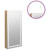 vidaXL Mirror Jewelry Cabinet White
