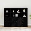 vidaXL Highboard Black Oak 51.97 x 13.98 x 40.75 in Engineered Wood