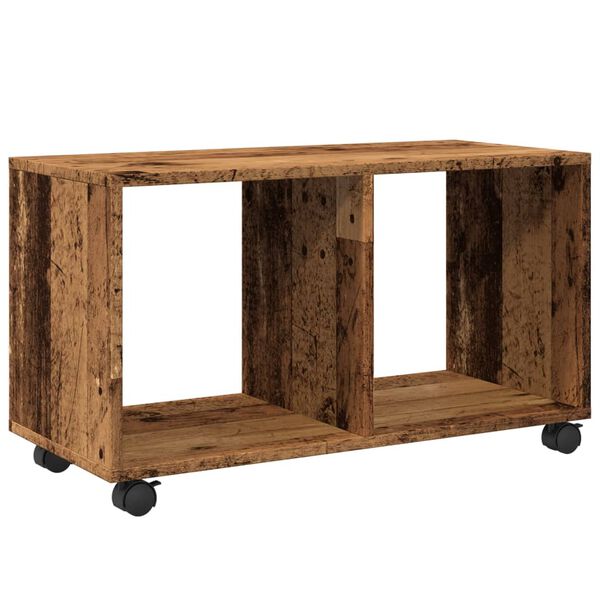 vidaXL Rolling cabinet Old wood Engineered wood Medium Rollable
