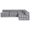 vidaXL Modular Sofa 4 pcs Grey Print Fabric