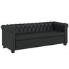 vidaXL Sofa Black Artificial leather, Wood Large Durable Sofa