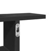 vidaXL Wall Shelf Black Engineered Wood Wall Shelf Rectangular Modern