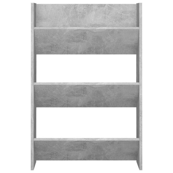 vidaXL Wall Shoe Cabinet Concrete grey Engineered wood Compact