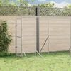 vidaXL Outdoor Dog Kennel Silver Galvanized Steel 6.6 x 45.9 x 6.6 ft