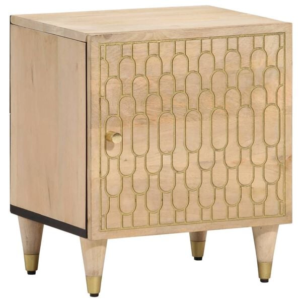 vidaXL Bedside Cabinet Bleached Natural