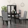 vidaXL Dining Chairs 4 pcs Light Gray Velvet