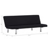 vidaXL Sofa Bed Black Fabric
