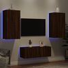 vidaXL TV Wall Unit Brown Oak Engineered Wood Large TV Wall Unit