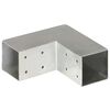 vidaXL Post Connector L Shape Galvanised Metal 2.80x2.80"