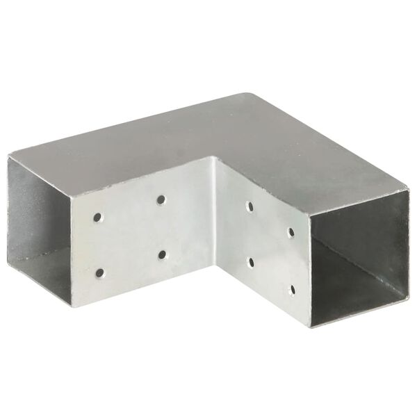 vidaXL Post Connector L Shape Galvanised Metal 2.80x2.80"