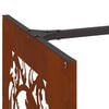 vidaXL Firewood Rack 15.7x15.7x15.7" Weathering Steel