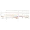 vidaXL Daybed With Trundle White Solid Pine Wood Twin
