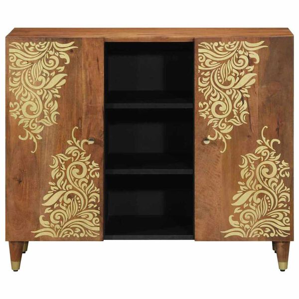 vidaXL Sideboard Brown 35.43 x 12.99 x 29.53 in Solid Mango Wood