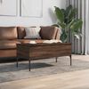 vidaXL Coffee Table Brown Oak Engineered Wood and Metal