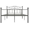 vidaXL Bed Frame Grey Metal 55.1 x 78.7 in Tough Bed Frame