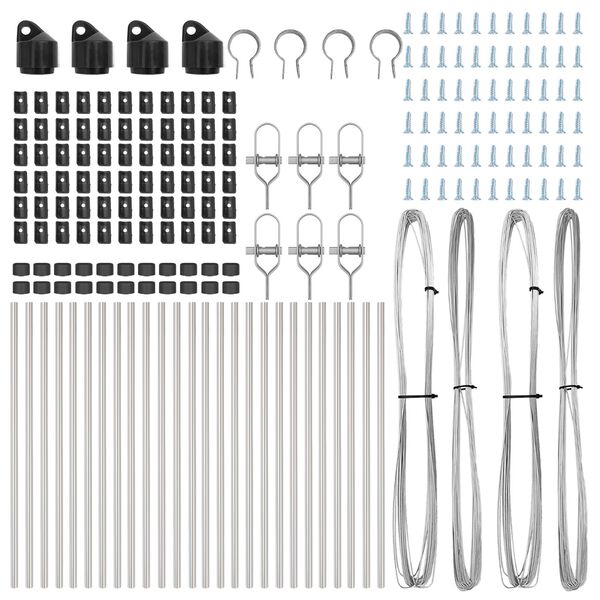 vidaXL Fence Post Other 26 pcs Grey 1.26 x 1.26 x 39.37 in Steel