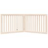 vidaXL Dog Gate Set of 2 Natural Solid Poplar wood