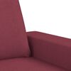 vidaXL Sofa Set Wine Red 100% Polyester, Metal, Plywood