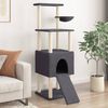 vidaXL Cat Tree Dark Grey Engineered wood, plush, sisal 60.2 in Cat Tree