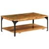 vidaXL Coffee Table Multicolour Solid reclaimed wood and powder-coated steel