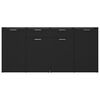 vidaXL Sideboard Black Engineered wood Medium Sideboard Rectangular