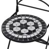 vidaXL Patio Furniture Black and White Powder-coated steel and ceramic