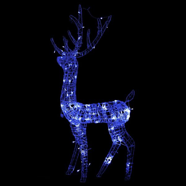 vidaXL Reindeer Christmas Decoration Blue Acrylic Large
