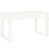 vidaXL Garden Bench White Solid Pine Wood 2-Seater Durable