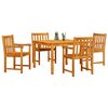 vidaXL Garden Dining Set 5 pcs Brown Solid Acacia wood