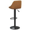 vidaXL Bar Stool Set of 2 Brown Velvet (100% polyester), steel